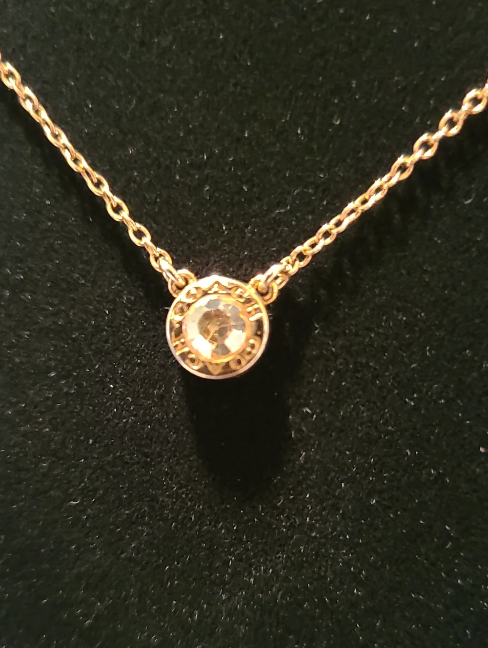 Coach Rose Gold Open Circle Pendant Necklace